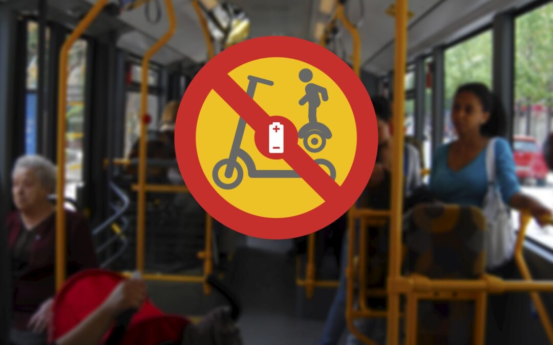 Prohibició temporal de l’accés de  patinets elèctrics al transport públic